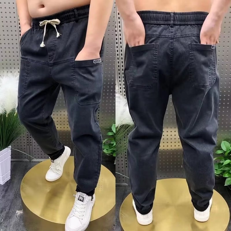 Six Pocket Jeans New Arrival Men'S Fashion Casual Leggings Trendy All-Match Loose Harem Trousers - Image 2